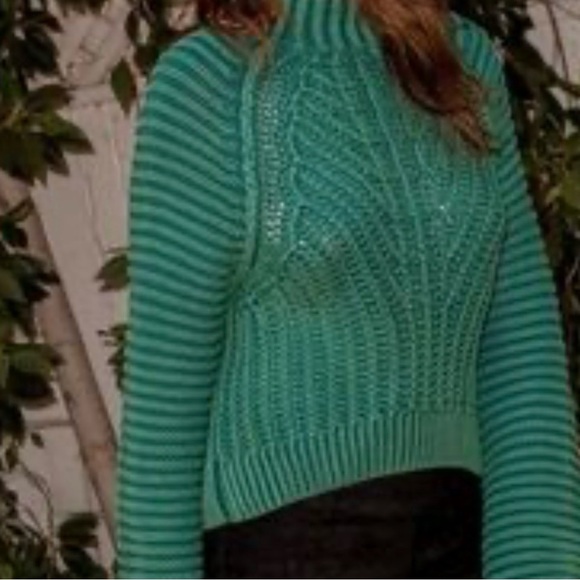 Free People Green Sweetheart Sweater. Size XS. New with Tags!! - Picture 1 of 13